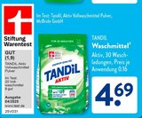 Waschmittel Aktiv von Tandil im aktuellen ALDI SÜD Prospekt für 4,69 €