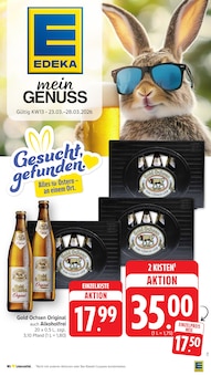 Bier im EDEKA Prospekt "Aktuelle Angebote" mit 56 Seiten (Aalen)