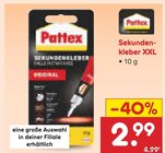 Sekundenkleber XXL im Angebot bei Netto Marken-Discount in Erlangen Sekundenkleber XXL Angebote von Pattex bei Netto Marken-Discount Erlangen für 2,99 €