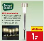 LED Solarleuchte Angebote von Living Garden bei Netto Marken-Discount Reutlingen für 1,00 €