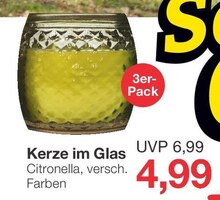 Kerze im Glas bei Jawoll in Dreieich Kerze im Glas im Angebot bei Jawoll Dreieich für 4,99 €
