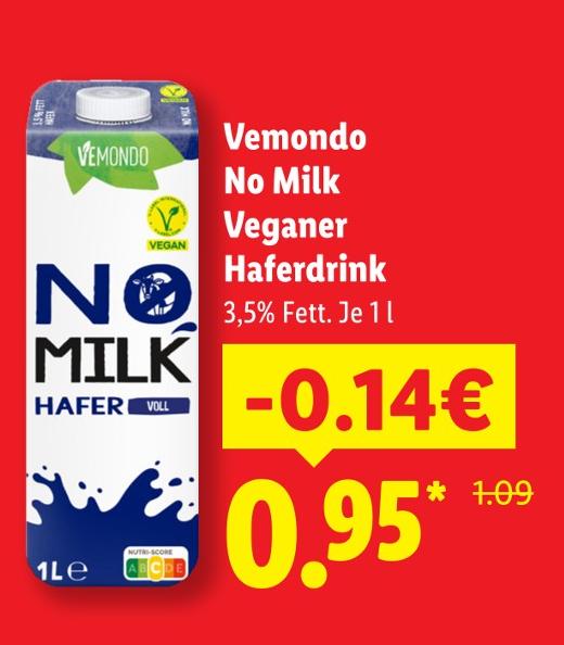 No Milk Veganer Haferdrink