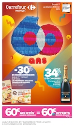 Catalogue Carrefour Market à Saint-Roch, avec 14 pages Prospectus Carrefour Market à Saint-Roch, "60 ans", 14 pages, 07/02/2023 - 19/02/2023