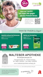mea - meine apotheke Prospekt für Amberg mit 4 Seiten mea - meine apotheke Prospekt für Amberg: "Unsere August-Angebote", 4 Seiten, 01.08.2026 - 31.08.2026