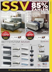 Boxspringbett im BRAUN Möbel-Center Prospekt in Freiburg Aktueller BRAUN Möbel-Center Prospekt mit Boxspringbett, "100% KAUFEN - 85% BEZAHLEN", Seite 7