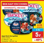 Zarte Heringsfilets von Appel für 5,00 € bei Netto Marken-Discount im Angebot Zarte Heringsfilets von Appel im aktuellen Netto Marken-Discount Prospekt