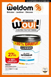 Catalogue Bricolage Weldom en cours à Bully-les-Mines et alentours, "LES JOURS WOUI ! À CES PRIX TOUT EST PERMIS", 4 pages, 25/09/2024 - 20/10/2024