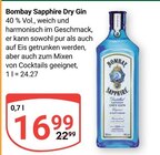 Dry Gin im Angebot bei GLOBUS in Weinheim Dry Gin Angebote von Bombay Sapphire bei GLOBUS Weinheim für 16,99 €
