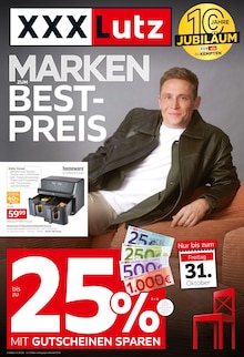 Aktueller XXXLutz Möbelhäuser Prospekt für Kempten (Allgäu) und Ungebung,  Seiten zum blättern XXXLutz Möbelhäuser Prospekt MARKEN ZUM BESTPREIS mit  Seiten in Kempten (Allgäu) und Umgebung