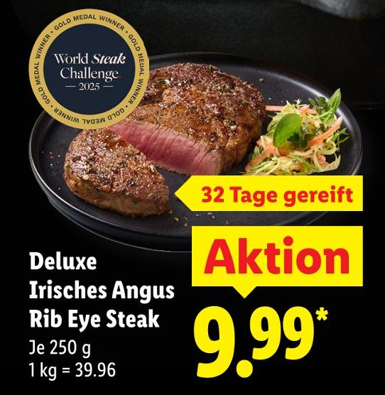 Deluxe Irisches Angus Rib Eye Steak