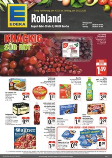 EDEKA Prospekt der Woche "Wir lieben Lebensmittel!" Seite 1, 16.02.2026 bis 21.02.2026 für Beucha Aktueller EDEKA Prospekt "Wir lieben Lebensmittel!" Seite 1 von 4 Seiten für Beucha