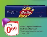 Original italienische Hartweizenteigwaren Angebote von Barilla bei GLOBUS Rodgau für 0,69 €