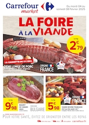 Prospectus Carrefour Market à Sète, "LA FOIRE À LA VIANDE", 4 pages de promos valables du 04/02/2025 au 08/02/2025