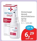 Wund-Desinfektionsspray von Octenisept im aktuellen budni Prospekt
