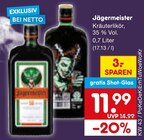 Jägermeister im Angebot bei Netto Marken-Discount in Rosenheim Jägermeister Angebote von Jägermeister bei Netto Marken-Discount Rosenheim für 11,99 €