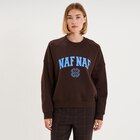 Sweat oversize logo NAF NAF brodé marron foncé femme - La Halle à Levallois-Perret Sweat oversize logo NAF NAF brodé marron foncé femme en promo chez La Halle Levallois-Perret à 18,19 €