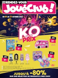 Prospectus Univers Enfant JouéClub en cours, KO SUR LES PRIX, 8 pages, 01/10/2026 - 31/10/2026 Catalogue Univers Enfant JouéClub en cours à Saint-Grégoire et alentours, KO SUR LES PRIX, 8 pages, 01/10/2026 - 31/10/2026