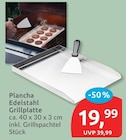 Plancha Edelstahl Grillplatte im aktuellen budni Prospekt