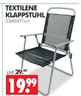 TEXTILENE KLAPPSTUHL im Angebot bei Wreesmann in Freiberg TEXTILENE KLAPPSTUHL Angebote bei Wreesmann Freiberg für 19,99 €