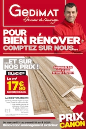 Catalogue Gedimat à Montfranc, avec 16 pages Prospectus Gedimat à Montfranc: "POUR BIEN RÉNOVER COMPTEZ SUR NOUS...", 16} pages, 01/04/2026 - 18/04/2026