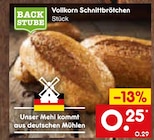 Vollkorn Schnittbrötchen Angebote von BACKSTUBE bei Netto Marken-Discount Ingolstadt für 0,25 €