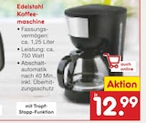 Edelstahl Kaffeemaschine Angebote bei Netto Marken-Discount Dinslaken für 12,99 €