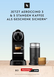 Nespresso Prospekt für Aachen: "Jetzt Aeroccino 3 & 5 Stangen Kaffee als Geschenk sichern*", 3 Seiten, 03.11.2023 - 03.12.2023