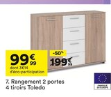 Rangement 2 portes 4 tiroirs Toledo dans le catalogue But