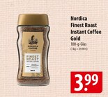 Aktuelles Nordica Coffee Finest Roast Instant Coffee Gold Angebot bei famila Nordost in Pinneberg ab 3,99 €