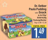 Paula Pudding oder Snack im EDEKA Prospekt Paula Pudding oder Snack von Dr. Oetker im aktuellen EDEKA Prospekt für 1,49 €