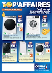 Catalogue Copra à Samatan cette semaine, valable du 04/04/2026 au 16/05/2026 Prospectus Copra à Samatan, "TOP'AFFAIRES", 2 pages de promos valables du 04/04/2026 au 16/05/2026