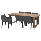 Tisch und 6 Armlehnstühle Eichenfurnier braun las./schwarz Gunnared dunkelgrau Angebote von MÖRBYLÅNGA / MÅRENÄS bei IKEA Fürth für 1.298,94 €