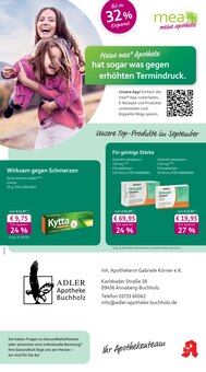 mea - meine apotheke Prospekt der KW 36 "Unsere September-Angebote" Aktueller mea - meine apotheke Prospekt "Unsere September-Angebote" Seite 1 von 4 Seiten