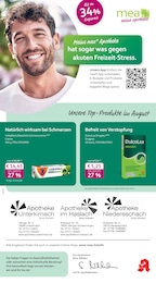 Apotheken Prospekt von mea - meine apotheke in Vöhrenbach Aktueller mea - meine apotheke Apotheken Prospekt für Vöhrenbach: Unsere August-Angebote mit 4} Seiten, 01.08.2026 - 31.08.2026
