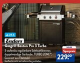 Gasgrill Boston Pro 3 Turbo im Angebot bei ALDI SÜD in Regensburg Gasgrill Boston Pro 3 Turbo Angebote von Enders bei ALDI SÜD Regensburg für 229,00 €