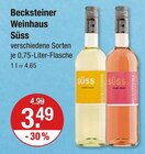 Süß Weißwein von Becksteiner Weinhaus für 3,49 € bei V-Markt im Angebot Süß Weißwein von Becksteiner Weinhaus im aktuellen V-Markt Prospekt
