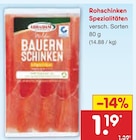 Rohschinken Spezialitäten von Abraham für 1,19 € bei Netto Marken-Discount im Angebot Rohschinken Spezialitäten von Abraham im aktuellen Netto Marken-Discount Prospekt