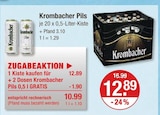 Krombacher Pils Angebote von Krombacher bei V-Markt Kempten für 10,99 €