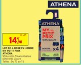 Lot de 4 boxers homme My Petit Prix - ATHENA en promo chez Intermarché Super Metz à 14,90 €