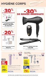 Promos Philips dans le catalogue "TOUTES EN BEAUTÉ" de Carrefour Philips en promo dans le catalogue Carrefour à la page 45