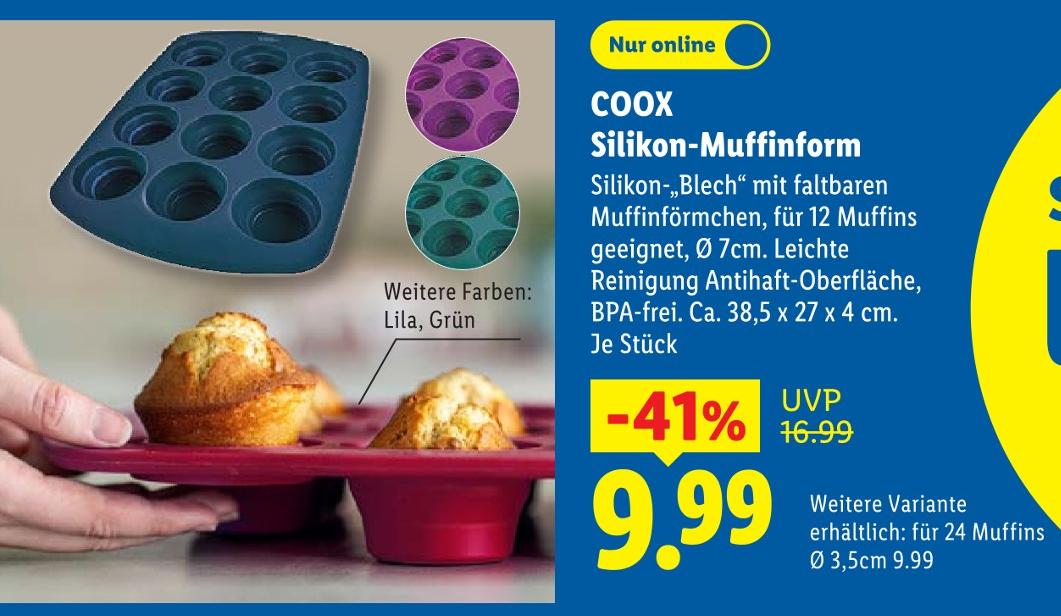 Silikon-Muffinform