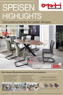 Opti-Wohnwelt Prospekt Speisen Highlights mit  Seiten in Schleusingen und Umgebung