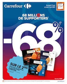 Prospectus Carrefour de la semaine "68 millions de supporters" avec 1 pages, valide du 21/05/2024 au 03/06/2024 pour Balaruc-les-Bains et alentours