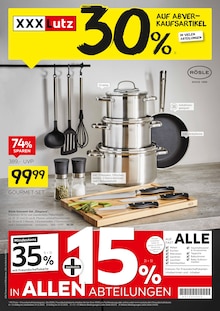 XXXLutz Möbelhäuser Prospekt 30% auf Abverkaufsartikel mit 10 Seiten