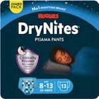 Sous-vêtements de nuit drynites 8-13 ans 30-48 kg garçon x13 - HUGGIES dans le catalogue Intermarché