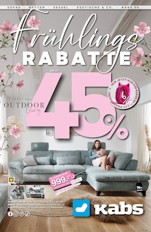 Ecksofa im Kabs Prospekt "FRÜHLINGSRABATTE BIS ZU 45%" mit 60 Seiten (Leipzig)