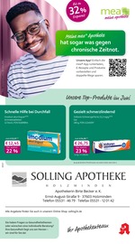 mea - meine apotheke Apotheken Prospekt der aktuellen Woche mit 4 Seiten, gültig von 01.06.2026 bis 30.06.2026, in Holzminden und Umgebung Aktueller mea - meine apotheke Apotheken Prospekt in Holzminden und Umgebung, "Unsere Juni-Angebote" mit 4 Seiten, 01.06.2026 - 30.06.2026