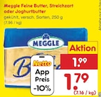 Feine Butter, Streichzart oder Joghurtbutter Angebote von Meggle bei Netto Marken-Discount Schwabach für 1,79 €