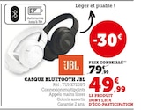 Casque Bluetooth - JBL en promo chez Hyper U Le Perreux-sur-Marne à 49,99 €