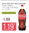 Aktuelles Cola oder Limonade Angebot bei Marktkauf in Seevetal ab 1,19 €